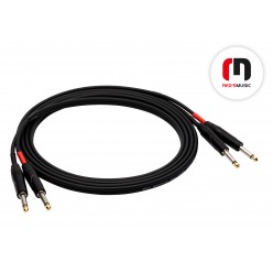 Reds Music  AU1310BX Kabel Audio - 2 x Jack mono 6.3 / 2 x Jack mono 6.3 długość 1.0 m